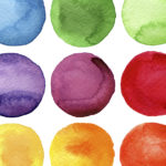 Watercolor hand painted circles collection
