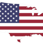 Flag Map of USA